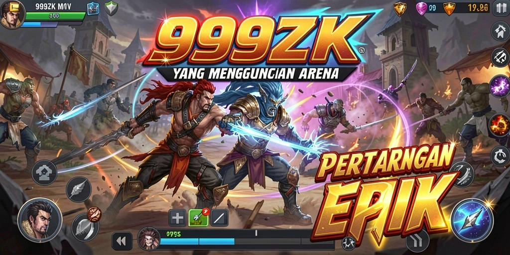 Screenshot utama 999ZK menampilkan aksi pertarungan yang intens dan mendebarkan.