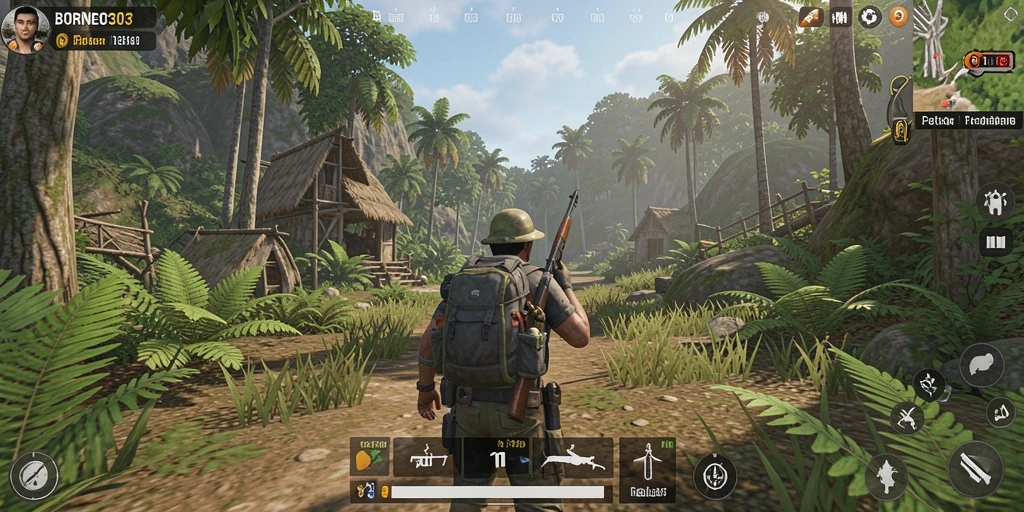 Gameplay fantastis dari BORNEO303 di dunia terbuka.