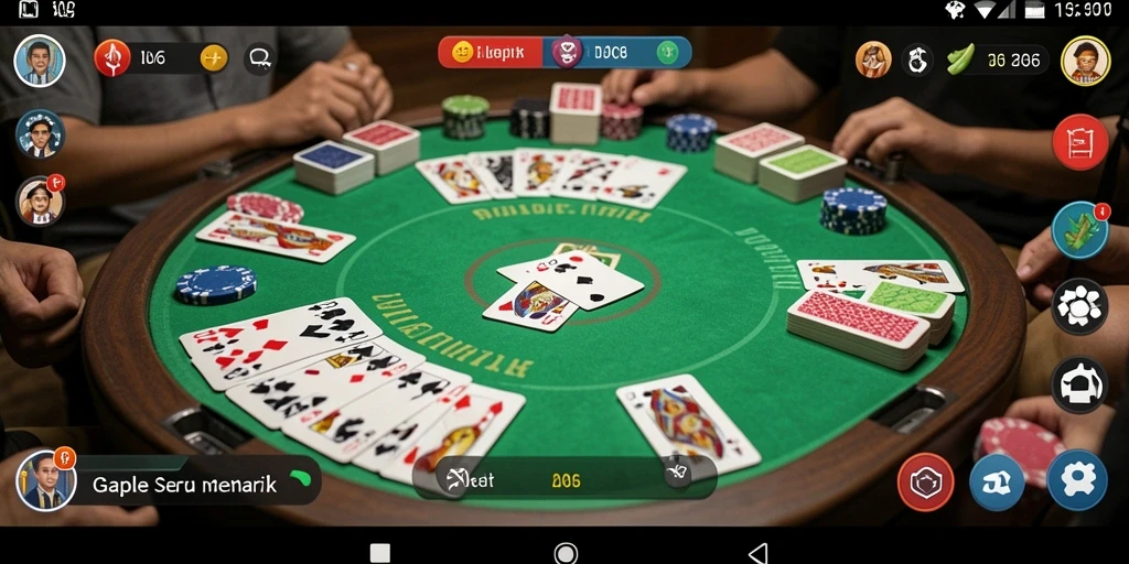 Screenshot D06 menampilkan gameplay seru dalam permainan Gaple.