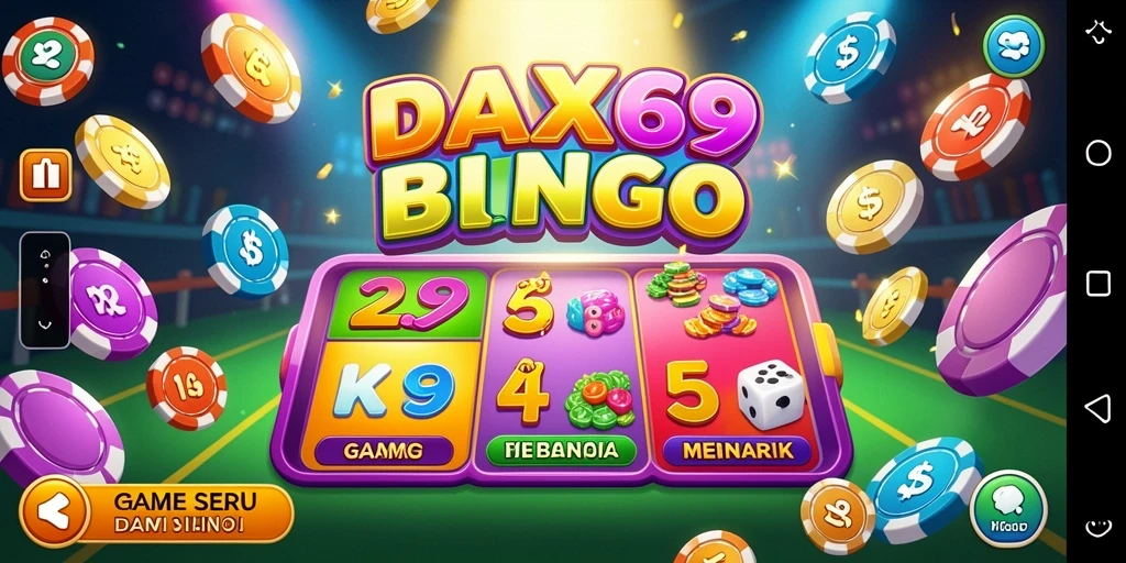 Screenshot DAX69 menampilkan gameplay Bingo yang seru dan interaktif.