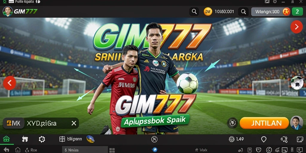 Screenshot GIM777 menampilkan antarmuka taruhan olahraga yang menarik.