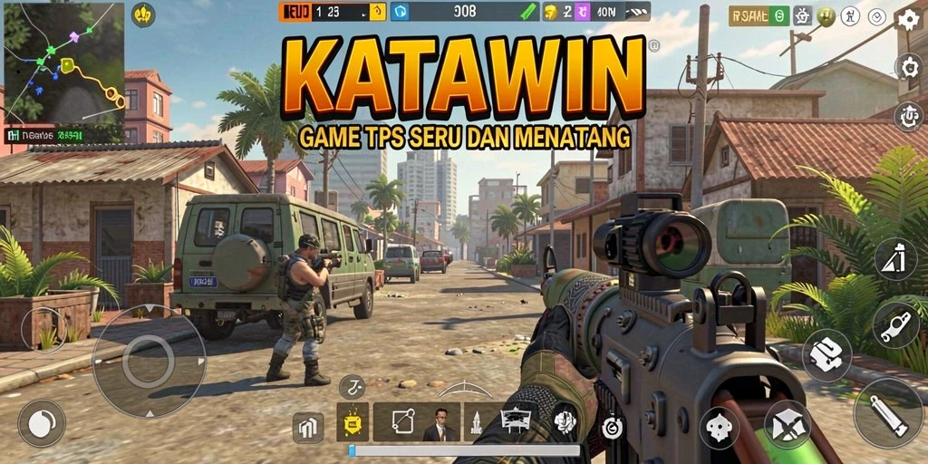 Tampilan gameplay KATAWIN yang seru dan mendebarkan dalam TPS.