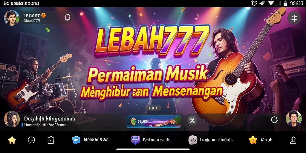 Tampilan gameplay seru LEBAH777 dengan berbagai lagu.