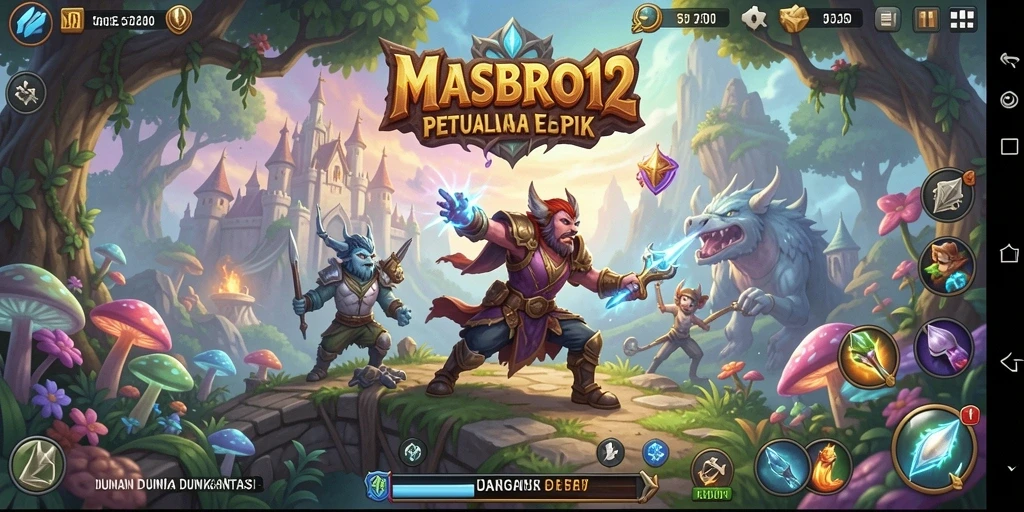 Tampilan gameplay seru dari petualangan RPG dalam MASBRO12.