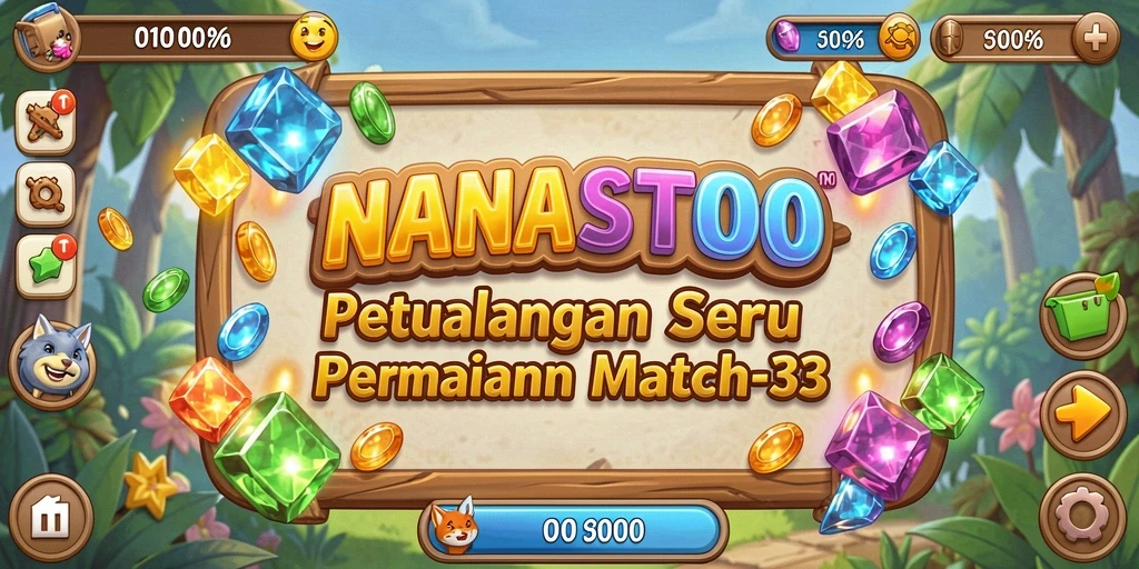 Tangkapan layar gameplay <strong>NANASTOTO</strong> menunjukkan keindahan dan keseruan dalam permainan Match-3.