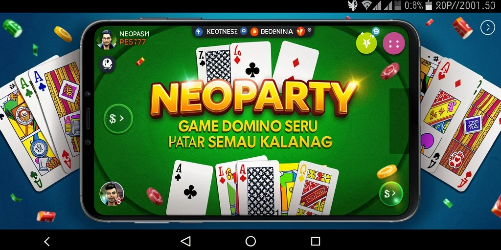 Tangkapan layar <strong>NEOPARTY</strong> menunjukkan keseruan gameplay Domino yang menakjubkan.